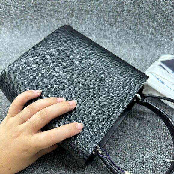 100% Authentic Prada Blue Panier Shoulder Bag - Picture 3 of 14